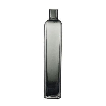 Atlas Lighting Sellen Tall Vase | Smoke Glass Bottle Shape | Floor & Table Decor | 6 x 3 x 14.5 in | Model AC11576-02