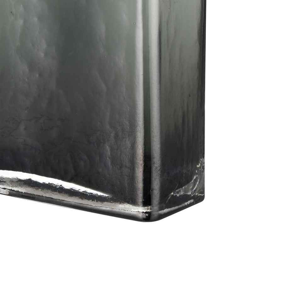 Atlas Lighting Sellen Tall Vase | Smoke Glass Bottle Shape | Floor & Table Decor | 6 x 3 x 14.5 in | Model AC11576-02