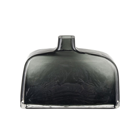 Atlas Lighting Sellen Smoke Glass Vase | Transitional Styled Bottle | Living Room & Entryway Decor | 9 x 3.25 x 6.5 in | Model AC11577-01