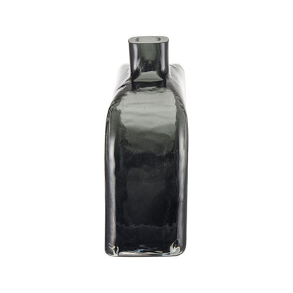 Atlas Lighting Sellen Smoke Glass Vase | Transitional Styled Bottle | Living Room & Entryway Decor | 9 x 3.25 x 6.5 in | Model AC11577-01