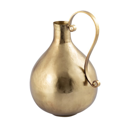 Atlas Lighting Shaffer Medium Vase | Transitional Brass Metal Amphora | Living Room & Entryway Decor | 9.5 x 8 x 13.5 in | Model AC11586-01