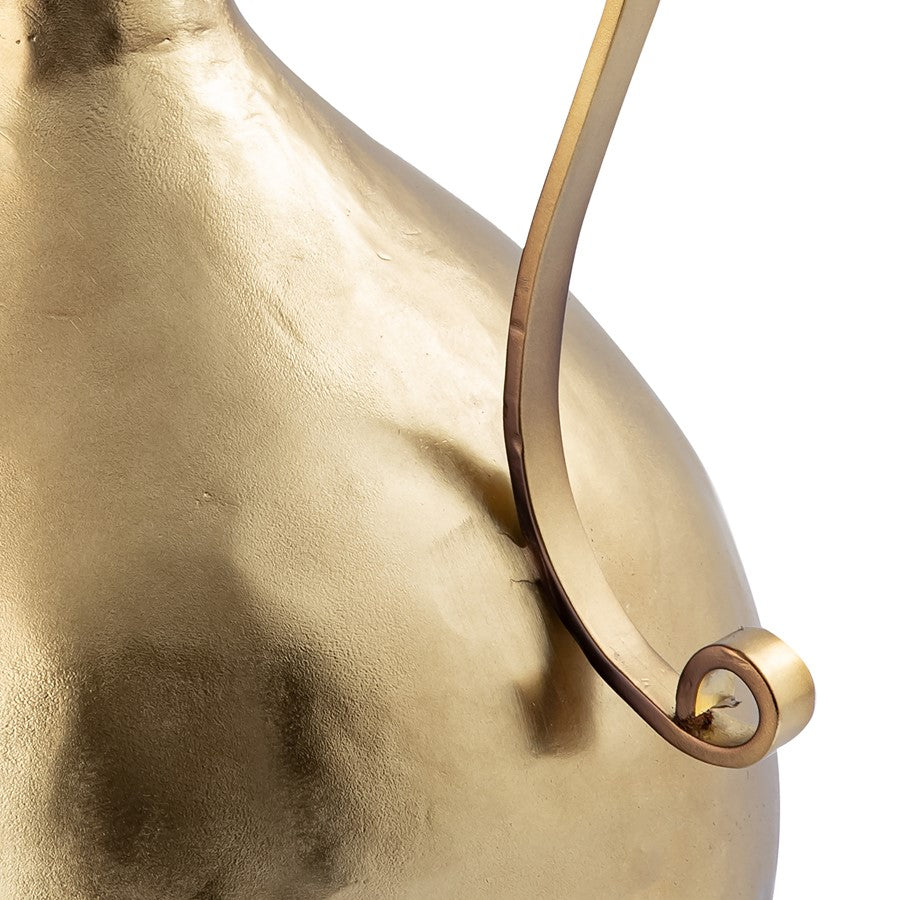 Atlas Lighting Shaffer Medium Vase | Transitional Brass Metal Amphora | Living Room & Entryway Decor | 9.5 x 8 x 13.5 in | Model AC11586-01
