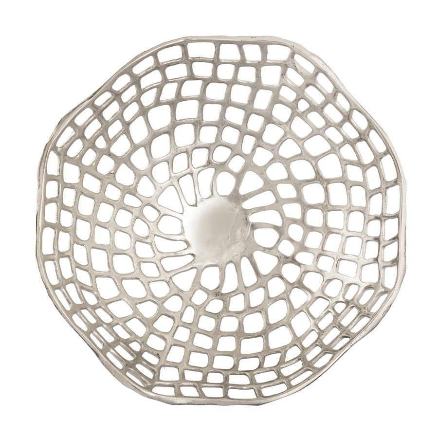 Atlas Lighting Shore Weave Basket Set of 3 | Transitional Nickel Metal Decorative Bowls | Kitchen & Dining Room Display | Model AC11590-01S