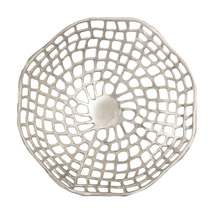 Atlas Lighting Shore Weave Basket Set of 3 | Transitional Nickel Metal Decorative Bowls | Kitchen & Dining Room Display | Model AC11590-01S