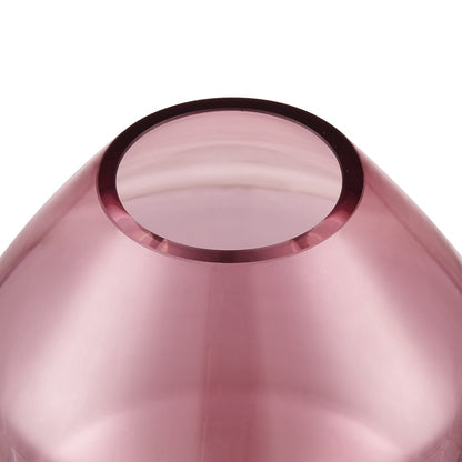Atlas Lighting Sofia Large Vase | Maroon Glass with Geometric Shape | Modern Living Room & Entryway Decor | 7.25 x 7.25 x 10.25 in | Model AC11597-01