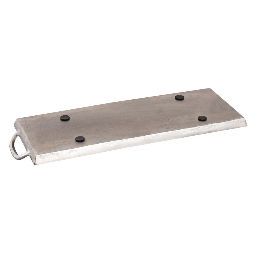 Atlas Lighting Spindrift Tray Set of 2 | Seafoam Green Enamel Metal with Nickel Handles | Serving & Storage | 26.5 x 9 x 2 in | Model AC11604-01S