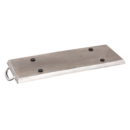 Atlas Lighting Spindrift Tray Set of 2 | Seafoam Green Enamel Metal with Nickel Handles | Serving & Storage | 26.5 x 9 x 2 in | Model AC11604-01S