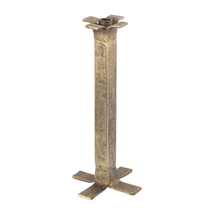 Atlas Lighting Splay Large Candleholder | Aged Brass Cast Aluminum | Dining Table & Mantel Accent | 7 x 7 x 20 in | Model AC11605-02