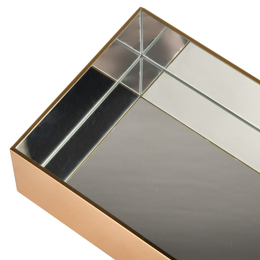 Atlas Lighting Split Decorative Box Rectangle | Brass and Clear Acrylic | Bookshelf & Tabletop Storage | 14 x 7 x 6 in | Model AC11606-01