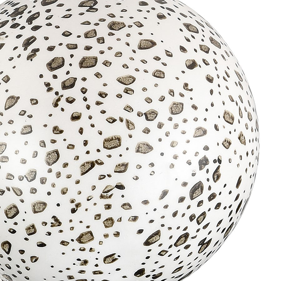 Atlas Lighting Stassi Orbs Decorative Object, Set of 5 | Modern White & Black Hand-Painted Earthenware | Decorative Bowl | Model AC11615-01S
