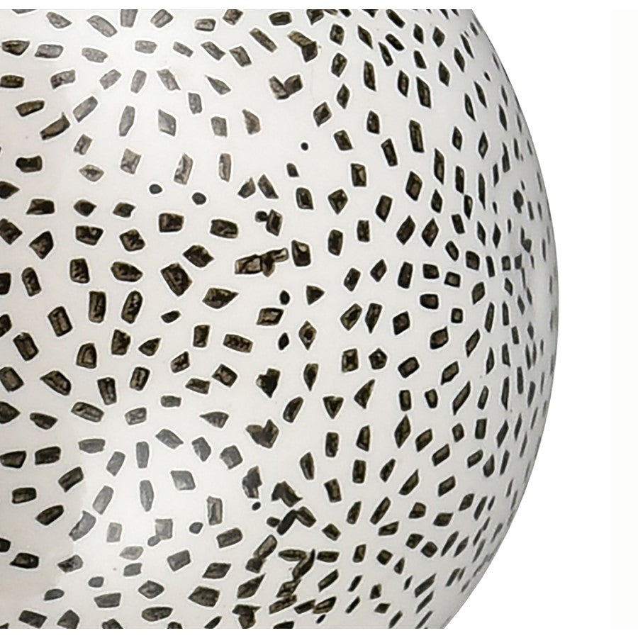 Atlas Lighting Stassi Orbs Decorative Object, Set of 5 | Modern White & Black Hand-Painted Earthenware | Decorative Bowl | Model AC11615-01S