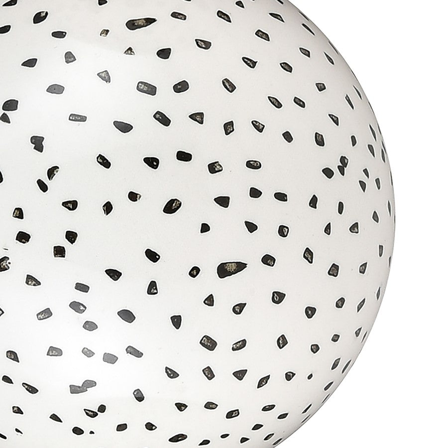 Atlas Lighting Stassi Orbs Decorative Object, Set of 5 | Modern White & Black Hand-Painted Earthenware | Decorative Bowl | Model AC11615-01S