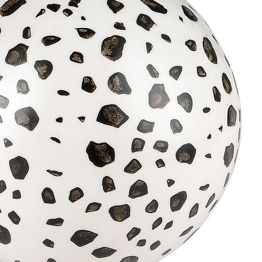 Atlas Lighting Stassi Orbs Decorative Object, Set of 5 | Modern White & Black Hand-Painted Earthenware | Decorative Bowl | Model AC11615-01S