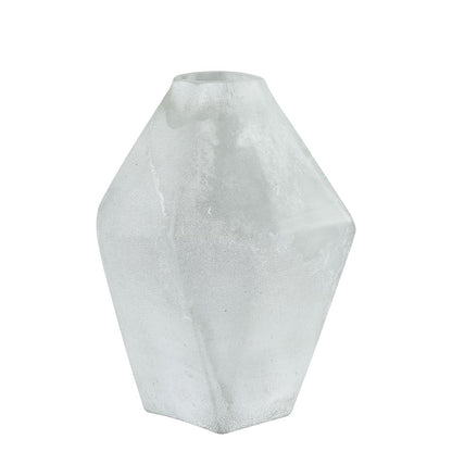 Atlas Lighting Studio Vase 10in H | Transitional Frosted White Glass | Living Room & Entryway Decor | 6.75 x 6.75 x 10.25 in | Model AC11619-01