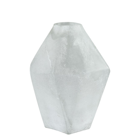 Atlas Lighting Studio Vase 10in H | Transitional Frosted White Glass | Living Room & Entryway Decor | 6.75 x 6.75 x 10.25 in | Model AC11619-01