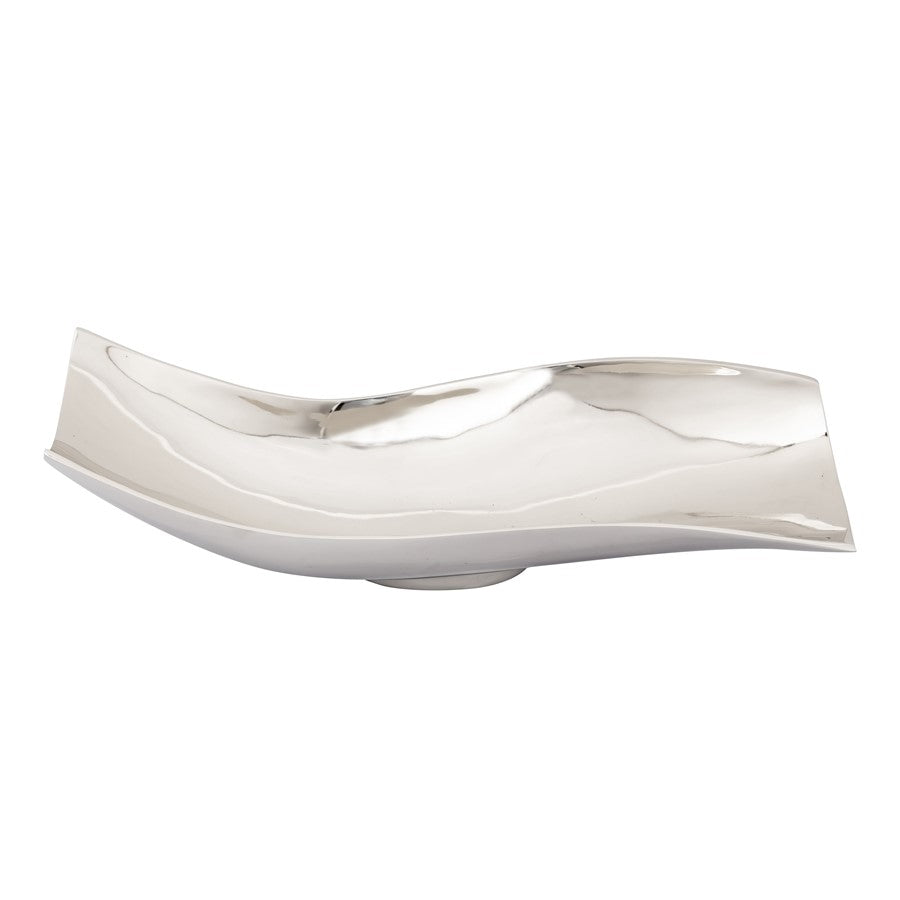 Atlas Lighting Sway Bowl Set of 2 | Transitional Polished Silver Metal | Kitchen & Living Room Decor | 22 x 7.5 x 4 in | Model AC11620-01S