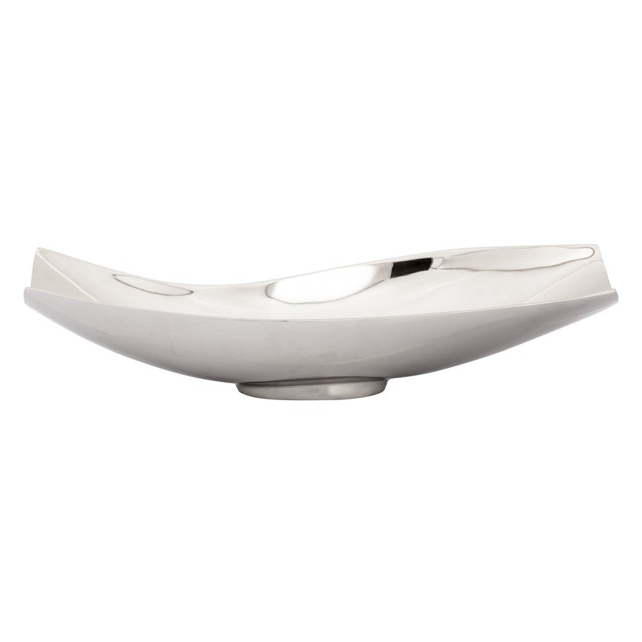 Atlas Lighting Sway Bowl Set of 2 | Transitional Polished Silver Metal | Kitchen & Living Room Decor | 22 x 7.5 x 4 in | Model AC11620-01S
