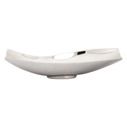 Atlas Lighting Sway Bowl Set of 2 | Transitional Polished Silver Metal | Kitchen & Living Room Decor | 22 x 7.5 x 4 in | Model AC11620-01S