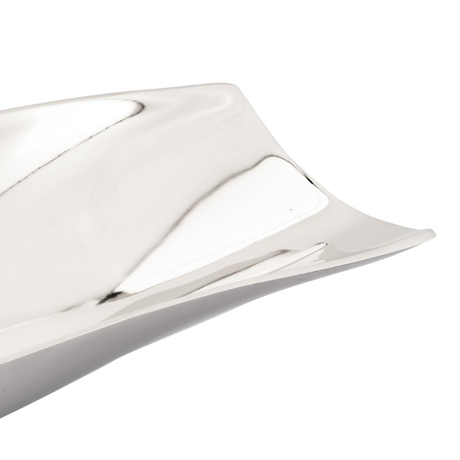 Atlas Lighting Sway Bowl Set of 2 | Transitional Polished Silver Metal | Kitchen & Living Room Decor | 22 x 7.5 x 4 in | Model AC11620-01S