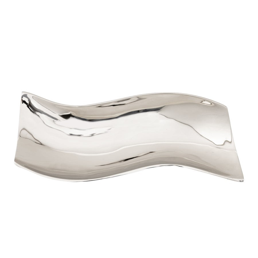 Atlas Lighting Sway Bowl Set of 2 | Transitional Polished Silver Metal | Kitchen & Living Room Decor | 22 x 7.5 x 4 in | Model AC11620-01S