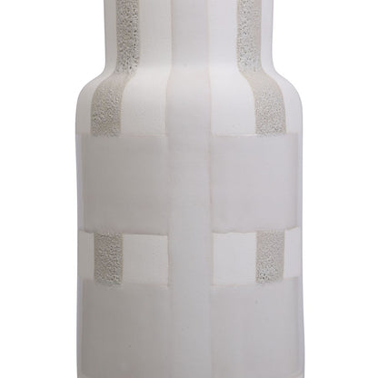Atlas Lighting Tammy Large Vase | Beige Earthenware | Modern & Farmhouse Accent | 4.75 x 4.75 x 12 in | Model AC11625-02