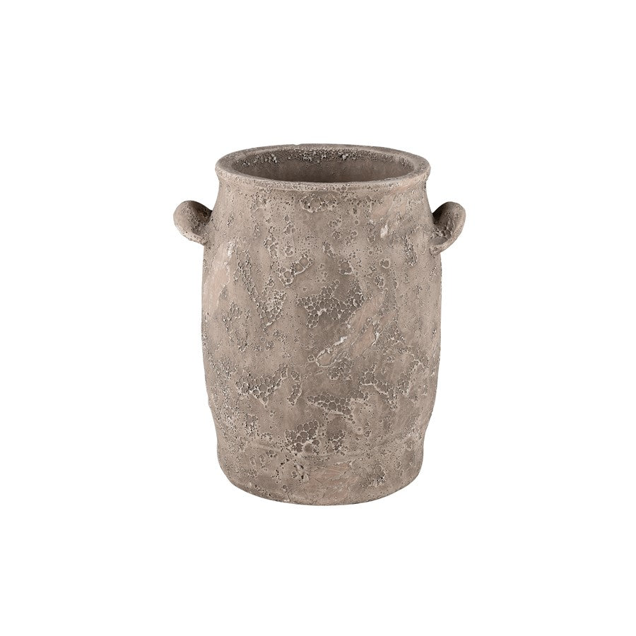 Atlas Lighting Tanis Vessel Extra Small | Aged Gray Earthenware | Cultural & Found-Object Accent | 8.75 x 10.25 x 12 in | Model AC11626-01
