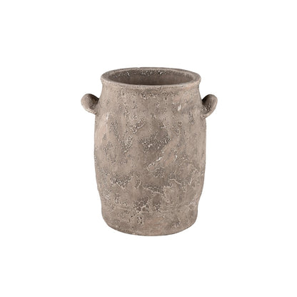 Atlas Lighting Tanis Vessel Extra Small | Aged Gray Earthenware | Cultural & Found-Object Accent | 8.75 x 10.25 x 12 in | Model AC11626-01