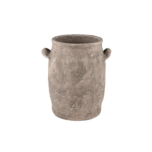 Atlas Lighting Tanis Vessel Extra Small | Aged Gray Earthenware | Cultural & Found-Object Accent | 8.75 x 10.25 x 12 in | Model AC11626-01