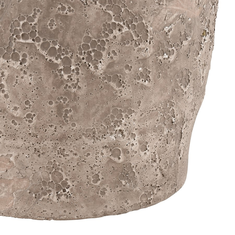 Atlas Lighting Tanis Vessel Extra Small | Aged Gray Earthenware | Cultural & Found-Object Accent | 8.75 x 10.25 x 12 in | Model AC11626-01