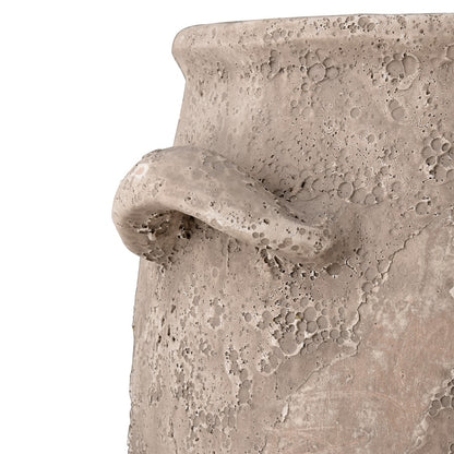 Atlas Lighting Tanis Vessel Extra Small | Aged Gray Earthenware | Cultural & Found-Object Accent | 8.75 x 10.25 x 12 in | Model AC11626-01