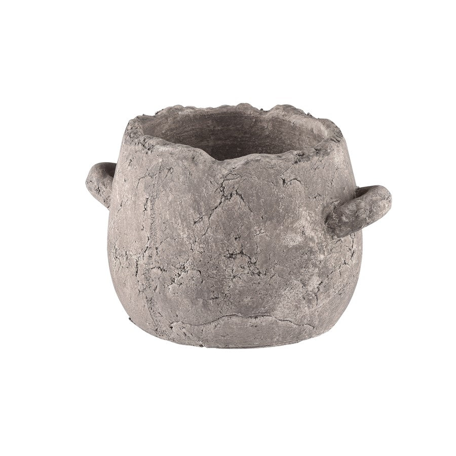 Atlas Lighting Tanis Vase Extra Small | Aged Gray Earthenware | Entryway & Shelf Decor | 5.75in H | Model AC11626-02