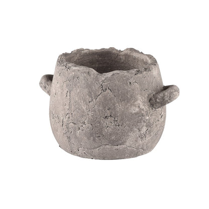 Atlas Lighting Tanis Vase Extra Small | Aged Gray Earthenware | Entryway & Shelf Decor | 5.75in H | Model AC11626-02