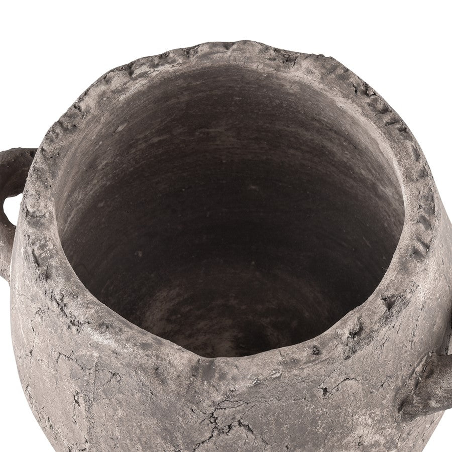 Atlas Lighting Tanis Vase Extra Small | Aged Gray Earthenware | Entryway & Shelf Decor | 5.75in H | Model AC11626-02