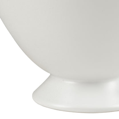 Atlas Lighting Tellis Medium Vase | White Fluted Earthenware with Handles | Living Room & Entryway Decor | 11.75 x 11.75 x 16 in | Model AC11633-01