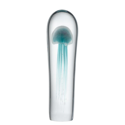 Atlas Lighting Threads 16in Object | Clear & Blue Glass | Living Room & Shelf Decor | 4 x 4 x 16 in | Model AC11638-01