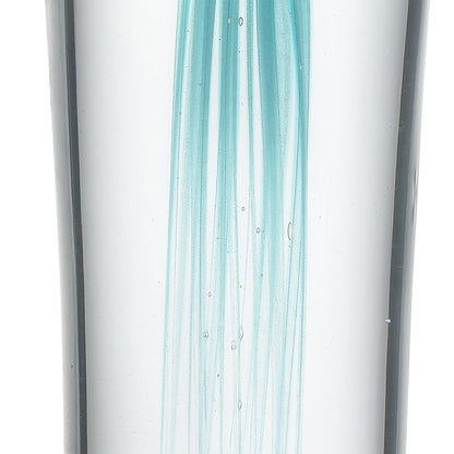 Atlas Lighting Threads 16in Object | Clear & Blue Glass | Living Room & Shelf Decor | 4 x 4 x 16 in | Model AC11638-01