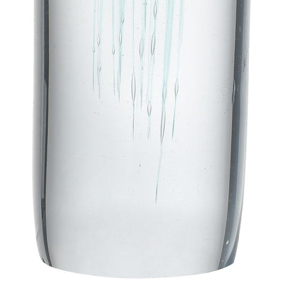 Atlas Lighting Threads 16in Object | Clear & Blue Glass | Living Room & Shelf Decor | 4 x 4 x 16 in | Model AC11638-01