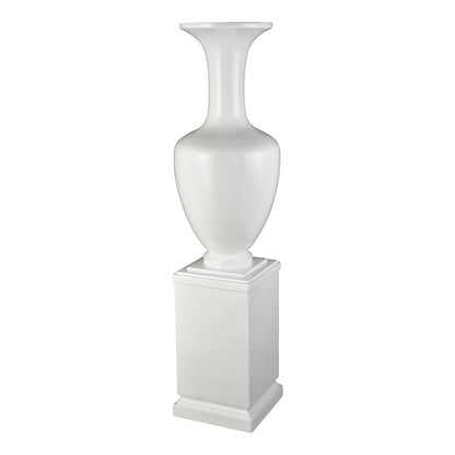 Atlas Lighting Trieste Vase | Gloss White Composite | Floor & Entryway Decor | 15 x 15 x 59 in | Model AC11649-01