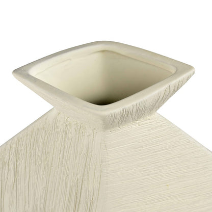 Atlas Lighting Tripp Small Vase | Ivory Earthenware Transitional Decor | Living Room & Entryway Accent | 9.5 x 3.25 x 9.75 in | Model AC11650-01