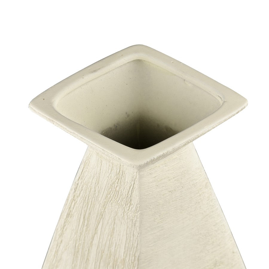 Atlas Lighting Tripp Large Vase | Ivory Earthenware Transitional Decor | Living Room & Entryway Accent | 4.75 x 7.5 x 17.5 in | Model AC11650-02