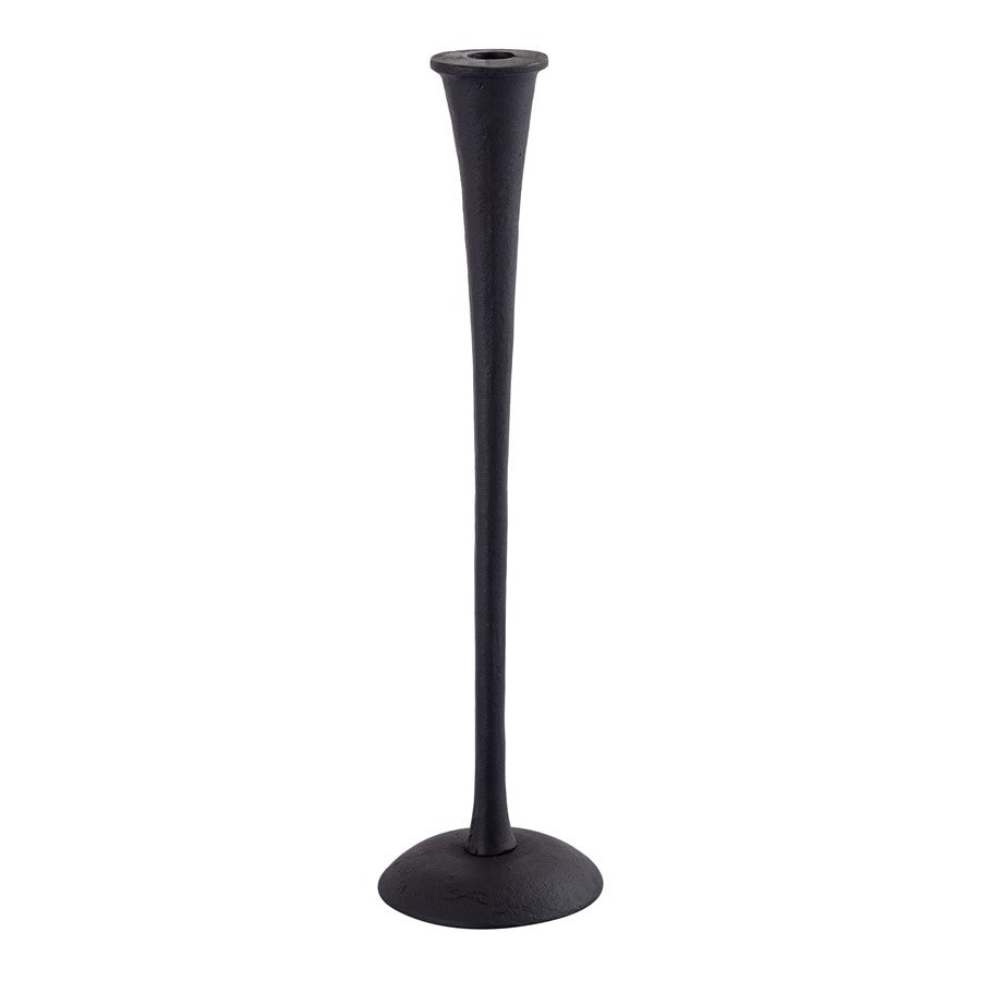 Atlas Lighting Trumpet Candleholder Set of 3 | Aged Black Metal Modern Decor | Dining Room & Mantel Accent | 3.25 x 3.25 x 16 in | Model AC11651-01S