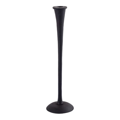 Atlas Lighting Trumpet Candleholder Set of 3 | Aged Black Metal Modern Decor | Dining Room & Mantel Accent | 3.25 x 3.25 x 16 in | Model AC11651-01S