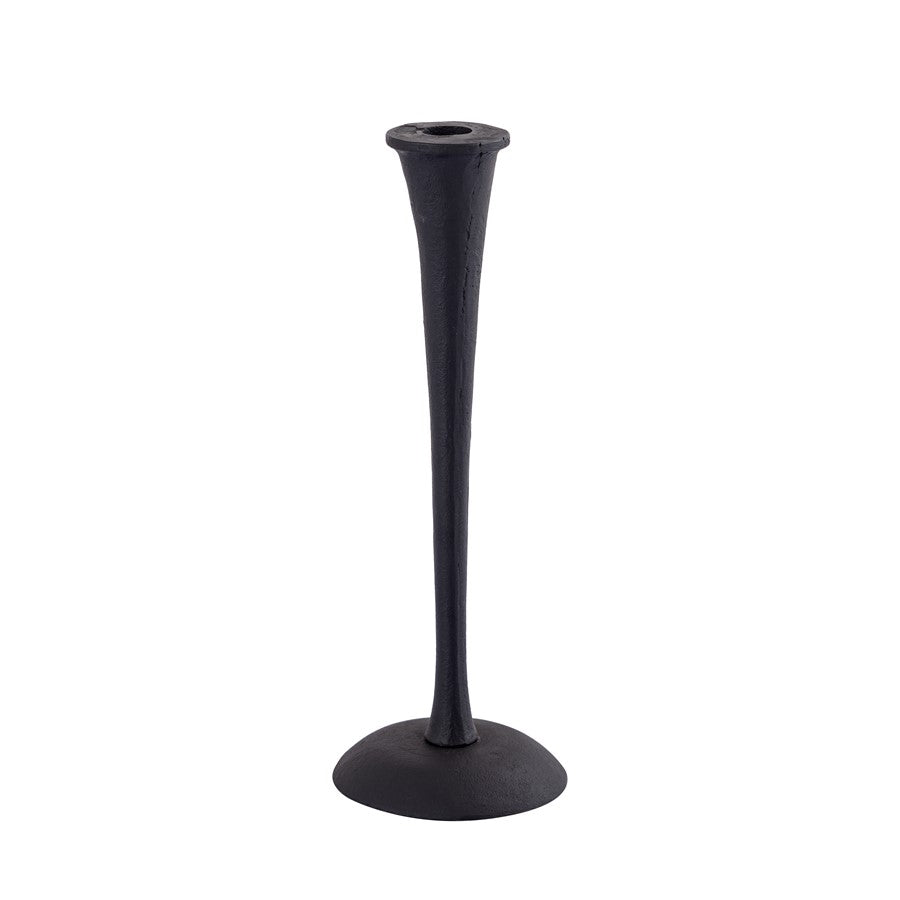 Atlas Lighting Trumpet Candleholder Set of 3 | Aged Black Metal Modern Decor | Dining Room & Mantel Accent | 3.25 x 3.25 x 16 in | Model AC11651-01S