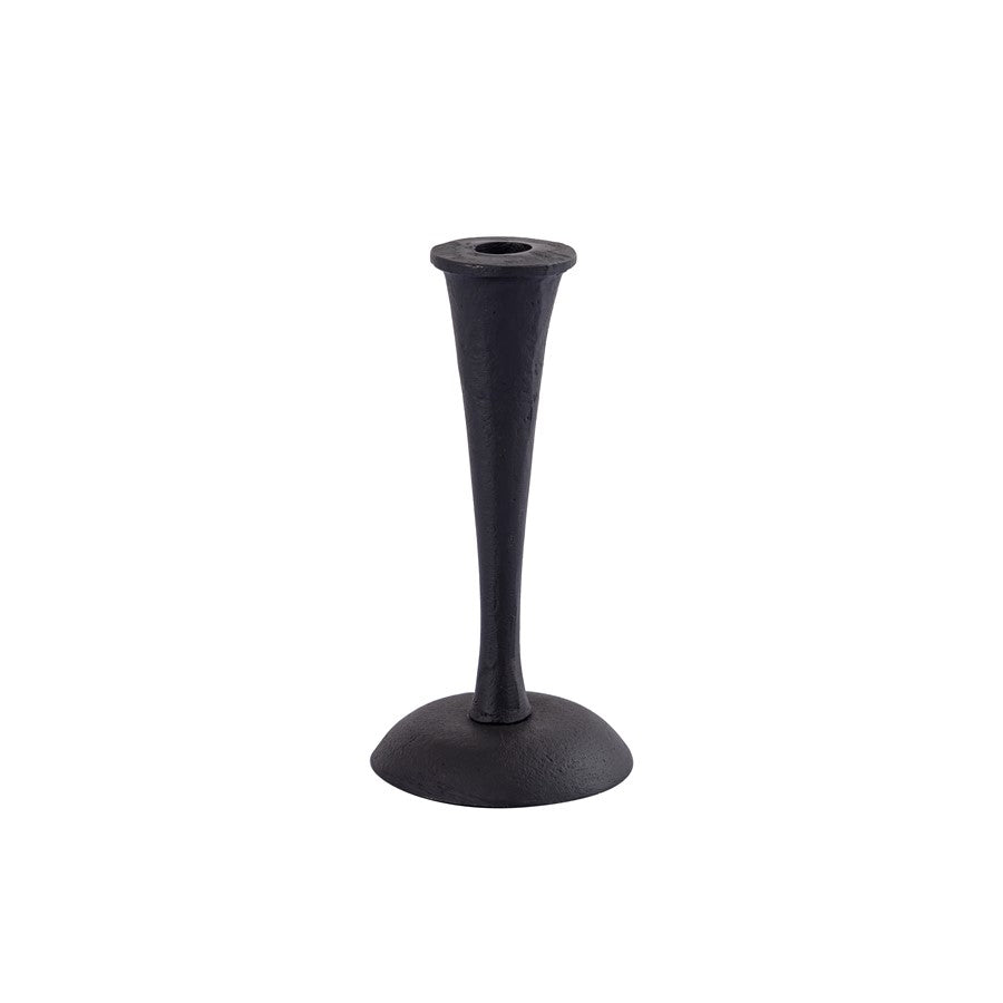 Atlas Lighting Trumpet Candleholder Set of 3 | Aged Black Metal Modern Decor | Dining Room & Mantel Accent | 3.25 x 3.25 x 16 in | Model AC11651-01S
