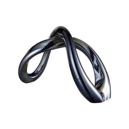 Atlas Lighting Twisted Decorative Object | Pearlescent Blown Glass | Tabletop & Shelf Accent | 11 x 5 x 8 in | Model AC11661-01