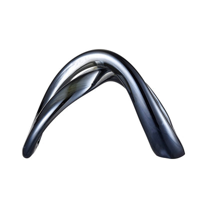 Atlas Lighting Twisted Decorative Object | Pearlescent Blown Glass | Tabletop & Shelf Accent | 11 x 5 x 8 in | Model AC11661-01