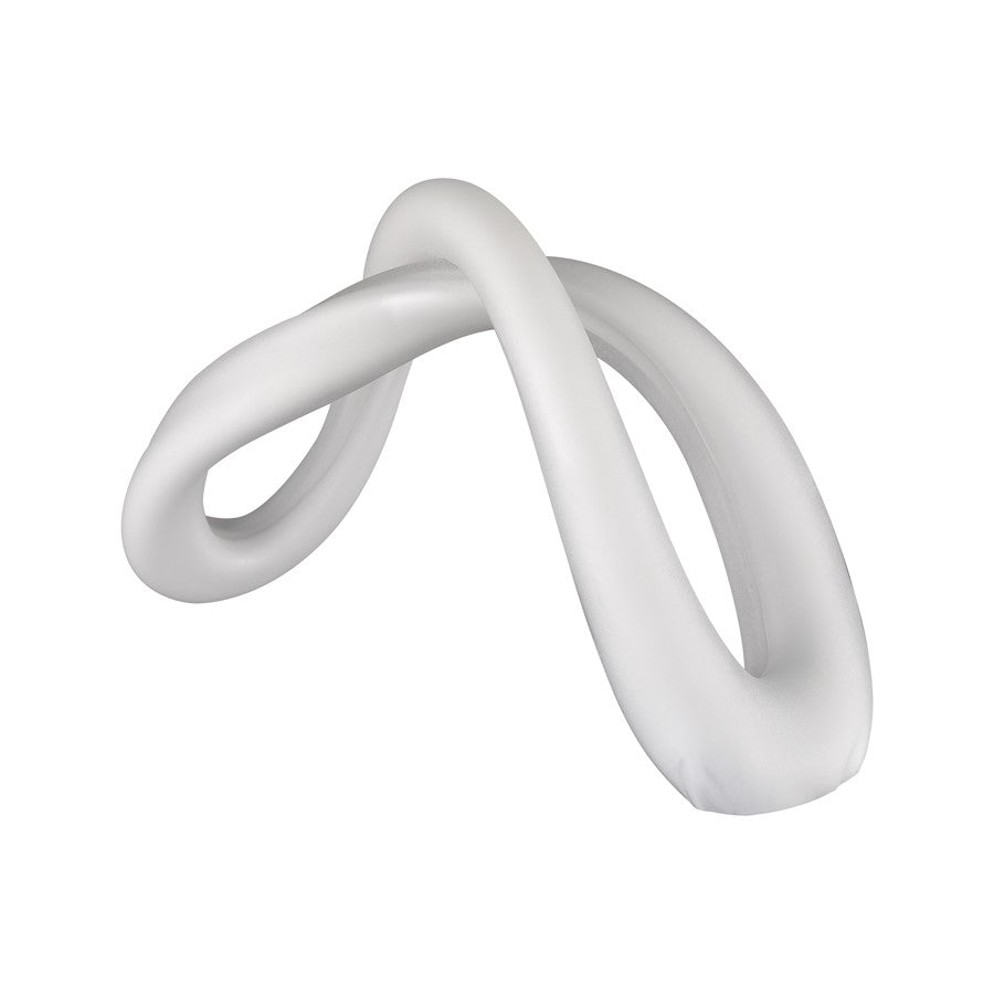 Atlas Lighting Twisted Decorative Object | White Art Glass | Tabletop & Shelf Accent | 11 x 5 x 8 in | Model AC11661-02