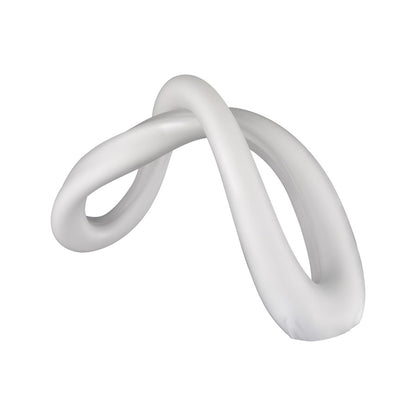 Atlas Lighting Twisted Decorative Object | White Art Glass | Tabletop & Shelf Accent | 11 x 5 x 8 in | Model AC11661-02