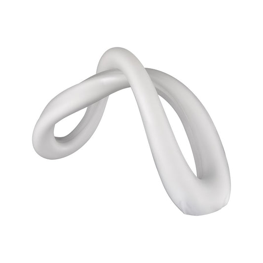 Atlas Lighting Twisted Decorative Object | White Art Glass | Tabletop & Shelf Accent | 11 x 5 x 8 in | Model AC11661-02