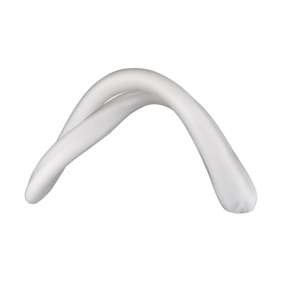 Atlas Lighting Twisted Decorative Object | White Art Glass | Tabletop & Shelf Accent | 11 x 5 x 8 in | Model AC11661-02